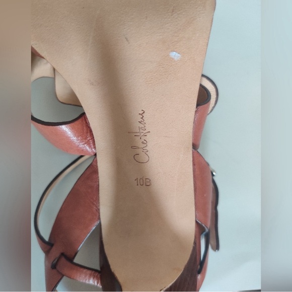 NWT Cole Haan Gia Leather Woodbury Brown Sandals Sz 10M - Picture 5 of 8